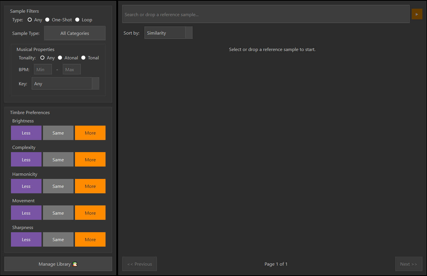 curator main interface